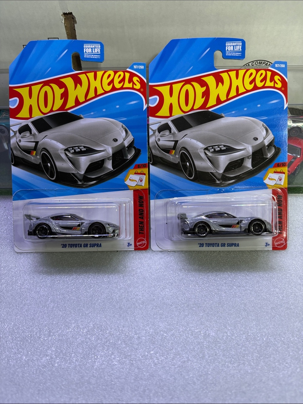 Hot wheels '20 Toyota GR Supra - Silver Die-Cast Kids Toy (Pack of 2)